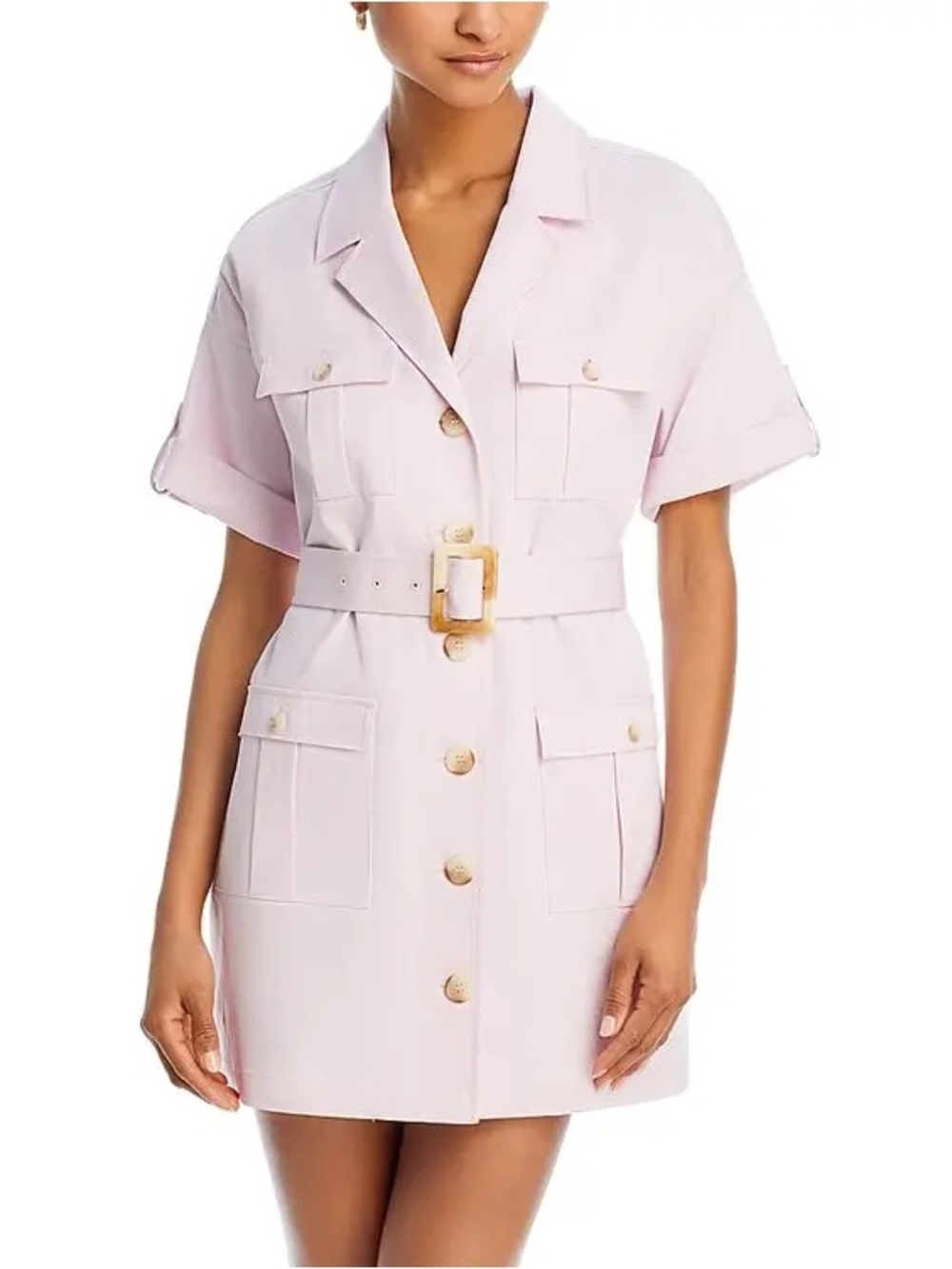 L’Agence Pink Everest Safari Shirt Dress (No Belt) Sz 12